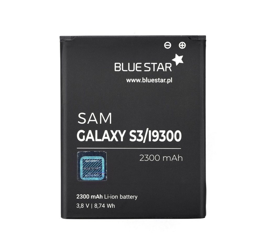 BlueStar Akku Ersatz kompatibel mit Samsung I9300 Galaxy S3 2300 mAh Batterie Accu EB-L1H2LLU, EB585158LP) Smartphone-Akku von BlueStar