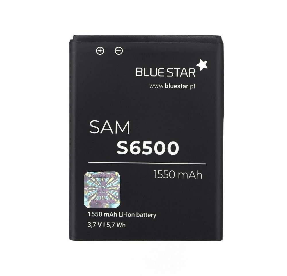 BlueStar Akku Ersatz kompatibel mit Samsung S6500 Galaxy Mini 2/ Galaxy Young (S6310)/Galaxy Ace Plus (S7500) 1550 mAh Batterie EB464358VU Smartphone-Akku von BlueStar