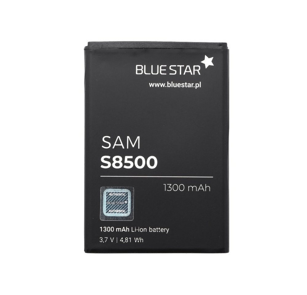 BlueStar Akku Ersatz kompatibel mit Samsung S8530 Wave ll / S8500 Wave 1300 mAh Austausch Batterie Accu EB504465VU Smartphone-Akku von BlueStar