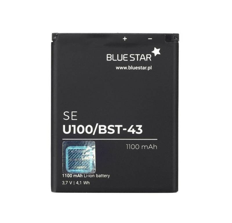 BlueStar Akku Ersatz kompatibel mit Sony Ericsson U100 Yari 1100mAh 3,7V Li-lon Austausch Batterie Accu BST-43 SE HazelL, J10, SEK J10i2 Smartphone-Akku von BlueStar