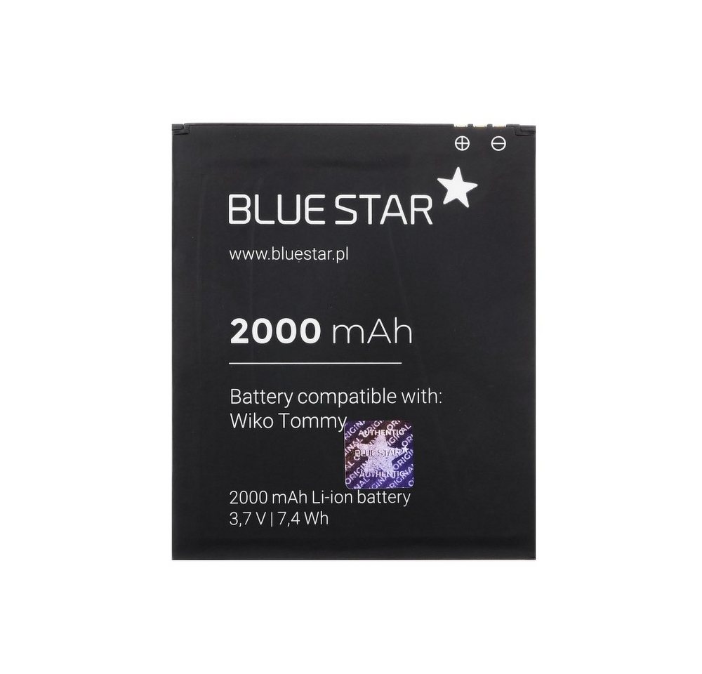 BlueStar Akku Ersatz kompatibel mit Wiko Tommy / Tommy 2 2000mAh Li-lon Austausch Batterie Accu Wiko 4901 Smartphone-Akku von BlueStar