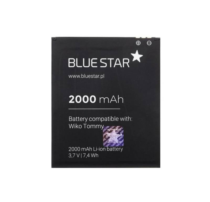 BlueStar Akku Ersatz kompatibel mit Wiko Tommy / Tommy 2 2000mAh Li-lon Austaus Smartphone-Akku von BlueStar