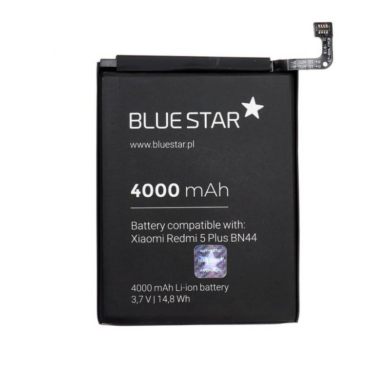 BlueStar Akku Ersatz kompatibel mit XIAOMI REDMI 5 PLUS 4000mAh Li-lon Austausch Batterie Accu BN44 Smartphone-Akku von BlueStar