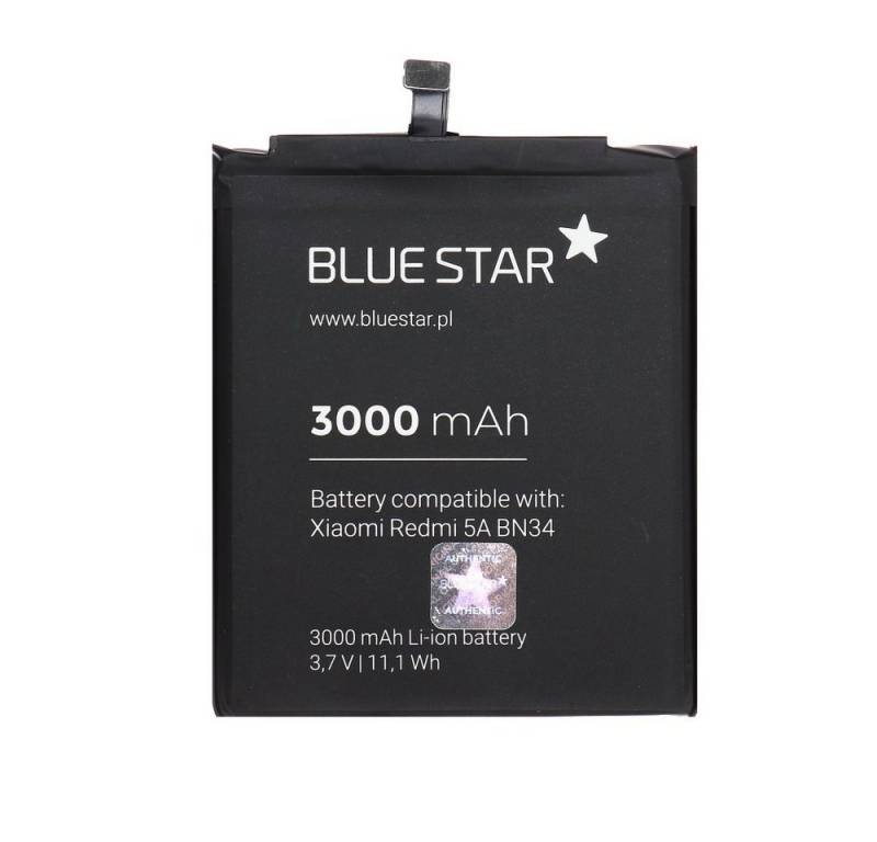 BlueStar Akku Ersatz kompatibel mit Xiaomi Redmi 5A 3000mAh Li-lon Austausch Ba Smartphone-Akku von BlueStar
