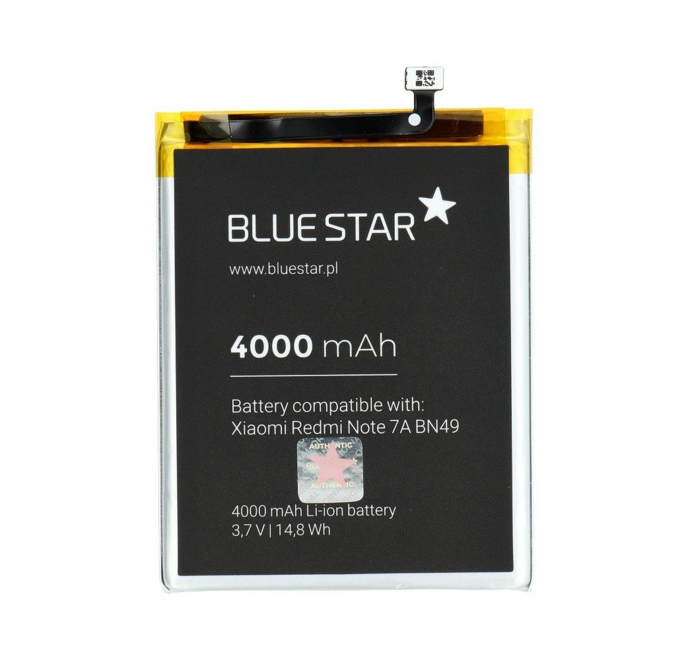 BlueStar Akku Ersatz kompatibel mit Xiaomi Redmi Note 7A (BN49) 4000mAh Li-lon Austausch Batterie Accu Smartphone-Akku von BlueStar