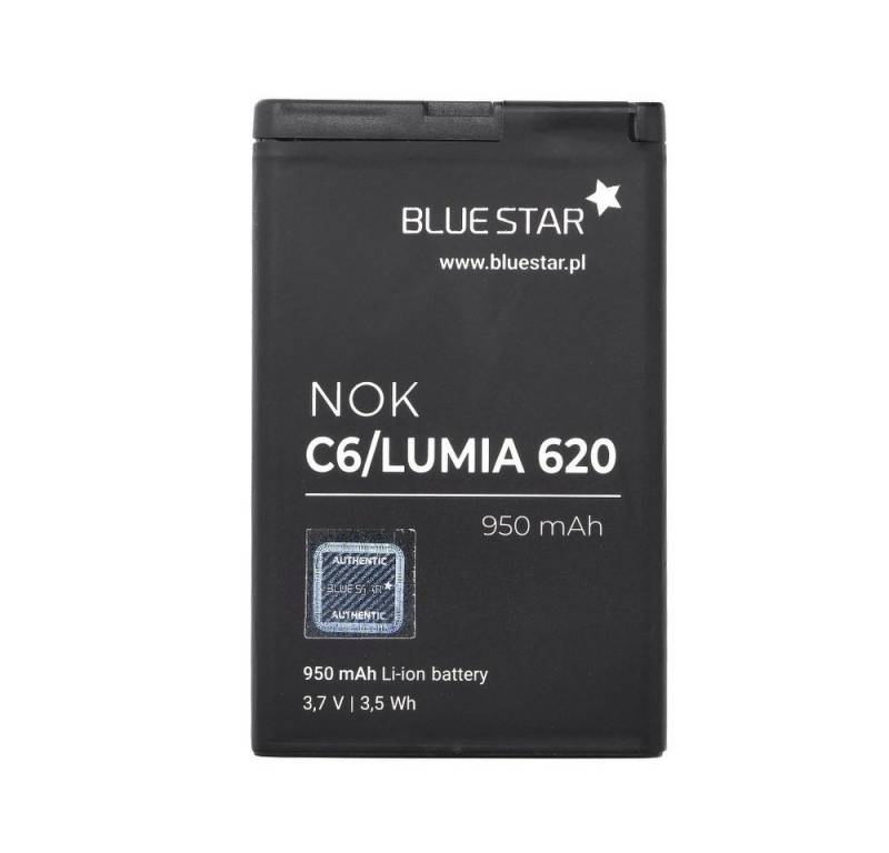 BlueStar Bluestar Akku Ersatz kompatibel mit Nokia C6 - C6-00 - 950 mAh Austausch Batterie Accu Nokia BL-4 Smartphone-Akku von BlueStar