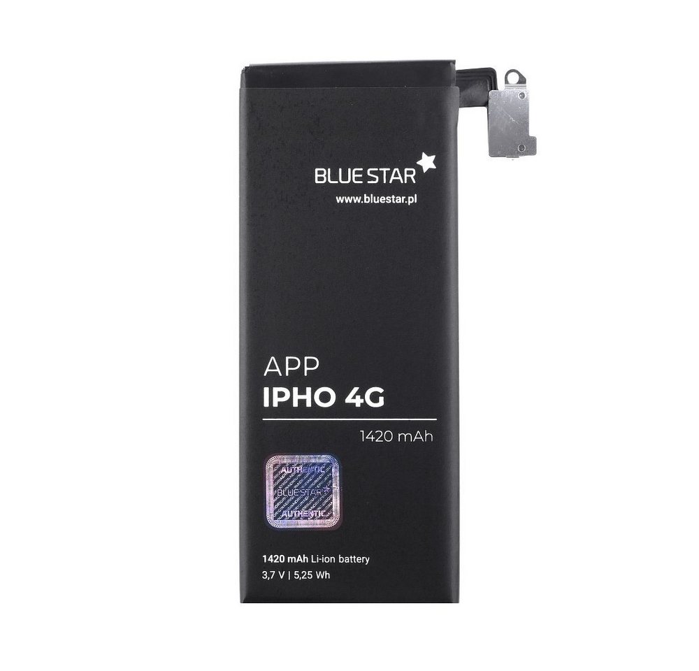 BlueStar Bluestar Akku Ersatz kompatibel mit iPhone 4G 1420 mAh Austausch Batterie Accu APN 616-0513 Smartphone-Akku von BlueStar