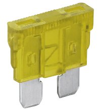 10 Stueck KFZ / Auto - Sicherung 19x19x5 mm 20A gelb von BlueTronics