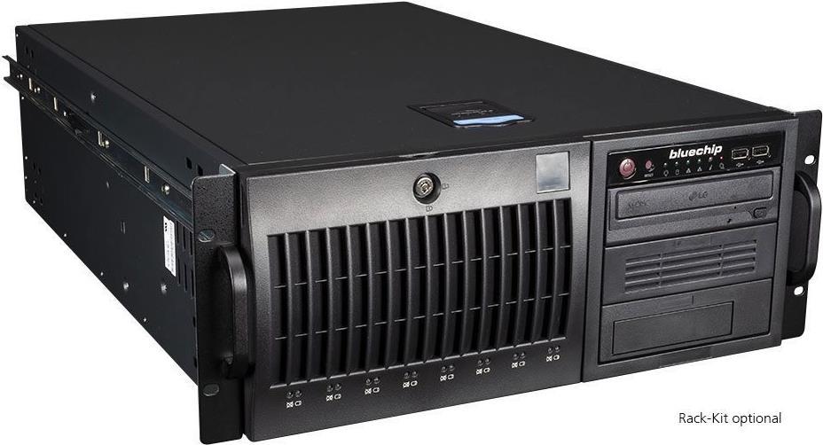 bluechip SERVERline T50306s *AMD EPYC* - Server - Tower - 4U - zweiweg - 2 x EPYC 7313 / 3 GHz - RAM 32GB - SATA/SAS - Hot-Swap 6,4 cm, 8,9 cm (2.5, 3.5) Schacht/Schächte - SSD 2 x 480GB - DVD-Writer - AST2600 - 10 GigE - kein Betriebssystem - Monitor: keiner - Schwarz (850413) von Bluechip