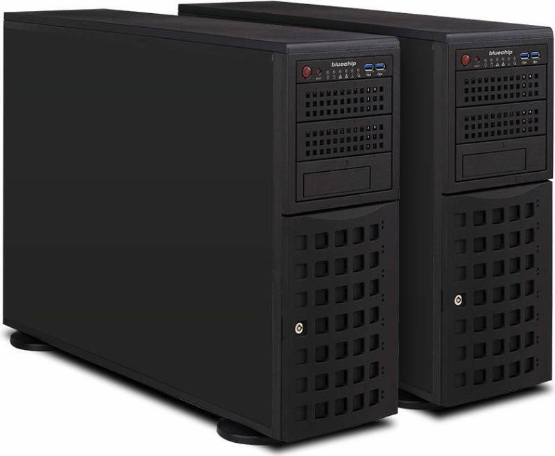 bluechip SERVERline T50311s *Collax HA-Edition* - Tower, 2 × Intel® Xeon® Silver 4410Y Prozessor / bis zu 3.90 GHz, 64 GB DDR5, Avago 9560-8i, 2 x 480 GB SSD, 4 x 10 Gigabit Ethernet, Collax V-Bien Pro (850564) von Bluechip