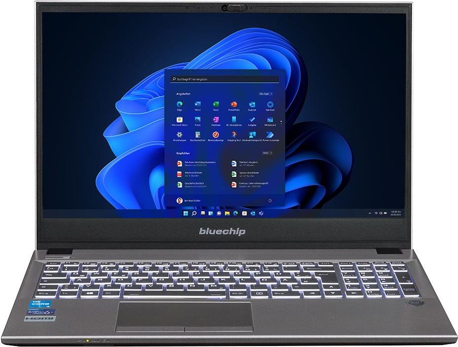 bluechip TRAVELline B15W55 - Intel® Core i3 - 39,6 cm (15.6) - 1920 x 1080 Pixel - 8 GB - 500 GB - Windows 11 Pro (881296) von Bluechip