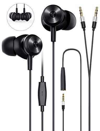 Bluedio Li In-Ear-Kopfhörer mit Mikrofon, Geräuschisolierung, PC-Adapterkabel 96 Zoll für Computer, Tablet und Smartphone, PSP unterstützt 3,5 mm von Bluedio
