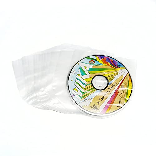 50 Stück CD-/DVD-Innenhülle, 3 mm, Kunststoff, transparent, staubdicht, antistatisch, geeignet für die Aufbewahrung und den Schutz von 5 Zoll SHM-CD Mini LP von Bluejanyee