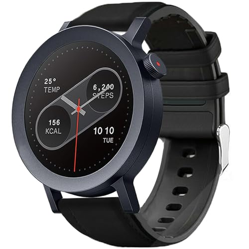 Blueshaweu 22mm Armband Kompatibel Für CMF by Nothing Watch Pro 2 Smartwatch 1,32”, Leder Silikon Classic Ersatz Uhrenarmband Für CMF Watch Pro/CMF Watch Pro 2 (schwarz) von Blueshaweu