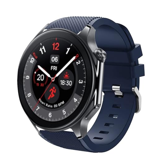 Blueshaweu Armband Kompatibel Für OnePlus Watch 2/ Watch 1, Sport Silikon Classic Ersatz Uhrenarmband Für OnePlus Watch 2 (blau) von Blueshaweu