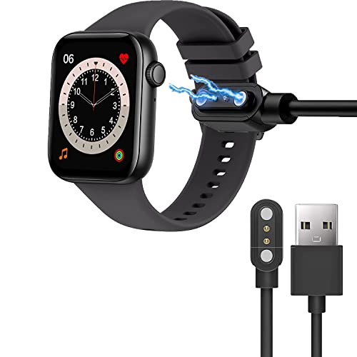 Blueshaweu Kompatibel mit AcclaFit L51 1,95 Zoll Smartwatch, Ladegerät, magnetisch, mit USB 3,3 m, kompatibel mit AcclaFit L51/ASWEE L51 Smartwatch (schwarz) von Blueshaweu