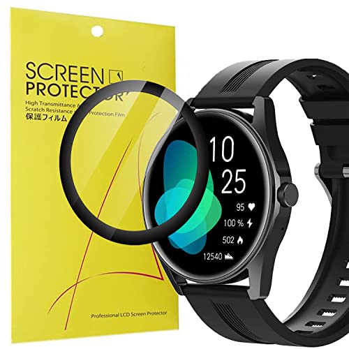 Blueshaweu Kompatibel mit HUAKUA H2 Smartwatch, Displayschutzfolie für HUAKUA H2 1,38 Zoll Smartwatch, 3D Full Cover-Displayschutzfolie, HD Ultra Transparent (3 Stück) von Blueshaweu