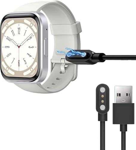 Blueshaweu Kompatibel mit OUKITEL Smartwatch Damen Herren BT103 Ladegerät, Magnetisches USB-Ladekabel Ersatz Ladekabel Kompatibel mit OUKITEL BT103 Smart Watch 4,9 cm (1,9 Zoll) (Schwarz) von Blueshaweu