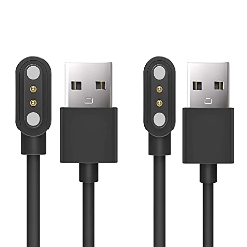 Blueshaweu Kompatibel mit OUKITEL Smartwatch Damen Herren BT103 Ladegerät, magnetisches USB-Ladekabel, Ersatzladekabel, kompatibel mit OUKITEL BT103 Smart Watch 4,9 cm (Schwarz + Schwarz) von Blueshaweu