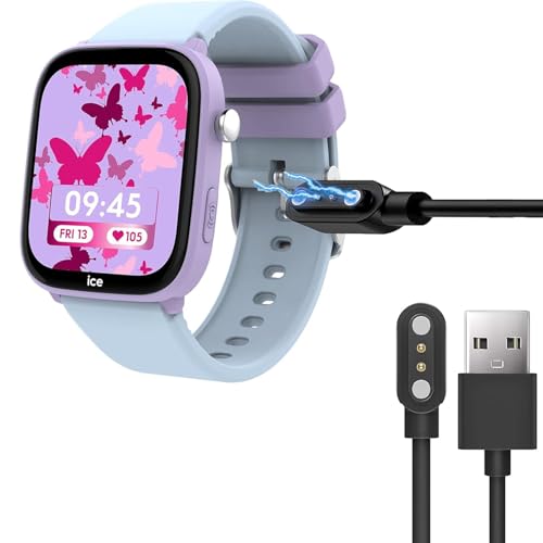 Blueshaweu Ladekabel Kompatibel mit ICE-WATCH - Ice smart junior 3.0 FM (1.75 Zoll), Kabel Ladegerät Ladestaion für Ice smart junior 3.0 FM (schwarz) von Blueshaweu