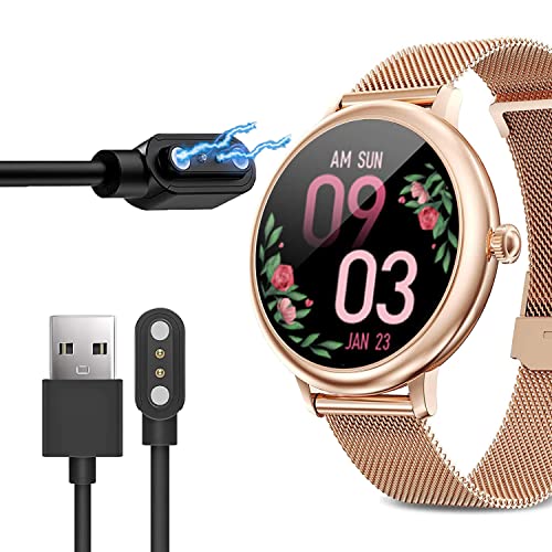 Blueshaweu Ladekabel Kompatibel mit LIEBIG CF80 Smartwatch 1,08'', Kabel Ladegerät Ladestaion für LIEBIG/NAIXUES CF80 Smartwatch Damen 1,08 Zoll (schwarz) von Blueshaweu