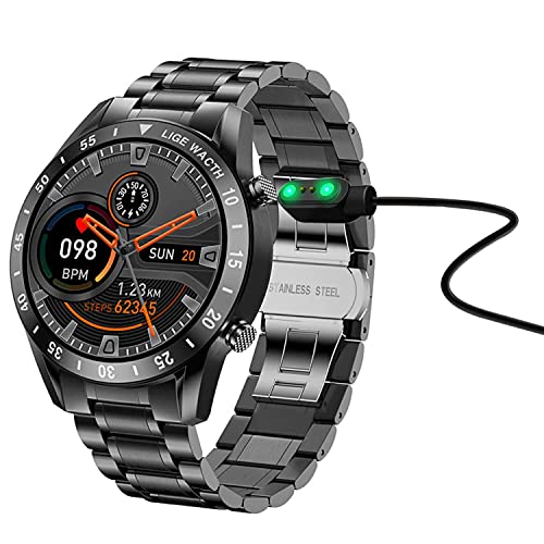Blueshaweu Ladekabel Kompatibel mit LIGE Smartwatch Herren 1.32'', Kabel Ladegerät Ladestaion für LIGE I9M Smartwatch (schwarz) von Blueshaweu