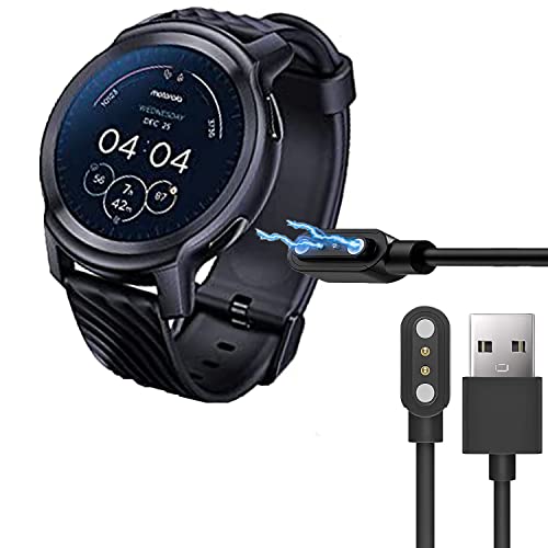 Blueshaweu Ladekabel Kompatibel mit Moto Watch 100, Kabel Ladegerät Ladestaion für Moto Watch 100 – 42 mm Smartwatch (schwarz) von Blueshaweu