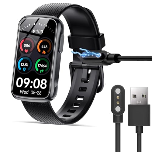 Blueshaweu Ladekabel Kompatibel mit OUKITEL V1 Smartwatch Damen Herren 1.47", Kabel Ladegerät Ladestaion für OUKITEL V1 Fitness Tracker (schwarz) von Blueshaweu