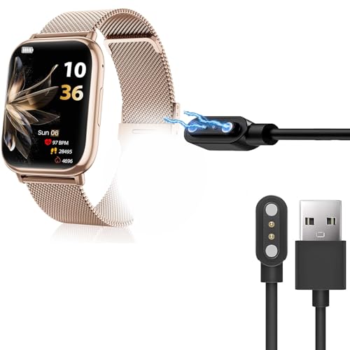Blueshaweu Ladekabel Kompatibel mit SLOKSFil Smartwatch Damen 1.83" G91, Kabel Ladegerät Ladestaion Kompatibel für Loekneue G91/ SLOKSFil G91 Smartwatch (schwarz) von Blueshaweu