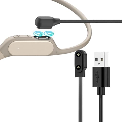 Blueshaweu Ladekabel Kompatibel mit TOZO Openreal Open Ear Bluetooth Kopfhörer, Kabel Ladegerät Ladestaion Kompatibel für TOZO OpenReal Kopfhörer (schwarz) von Blueshaweu