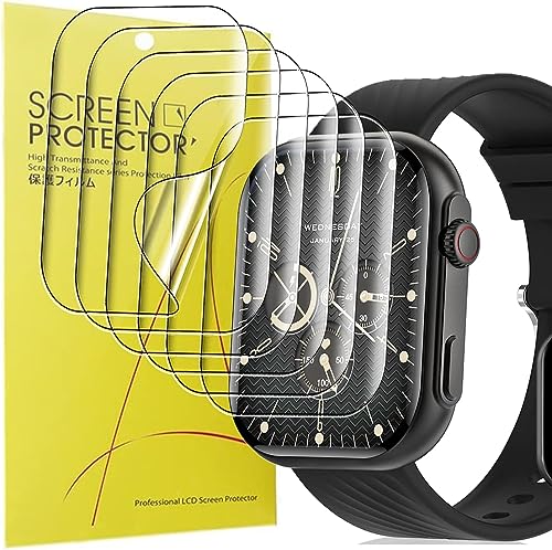 Blueshaweu Schutzfolie Kompatibel für AVUMDA Smartwatch 2.01 Zoll ZL80, HD klar Flexible TPU Displayschutzfolie [6 Stück] für AVUMDA ZL80 Smartwatch (transparent) von Blueshaweu
