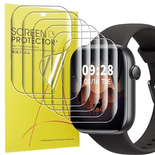 Blueshaweu Schutzfolie Kompatibel für AcclaFit Smartwatch P5 1,85 Zoll, HD klar Flexible TPU Displayschutzfolie [6 Stück] für AcclaFit P5 Smartwatch (transparent) von Blueshaweu