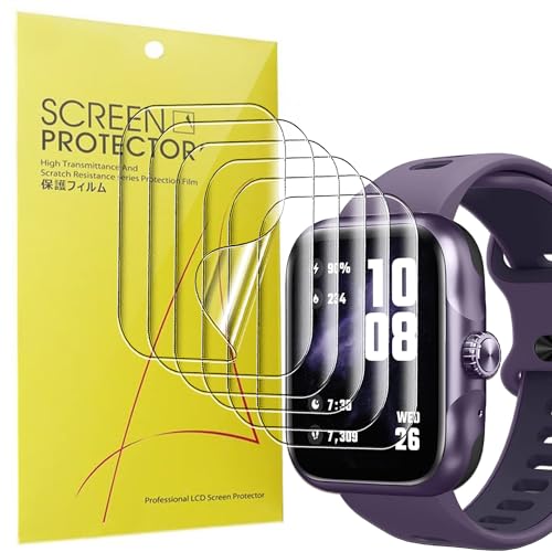 Blueshaweu Schutzfolie Kompatibel für anyloop Smartwatch 1.78" CW01, HD klar Flexible TPU Displayschutzfolie [6 Stück] für anyloop CW01 Smartwatch (transparent) von Blueshaweu