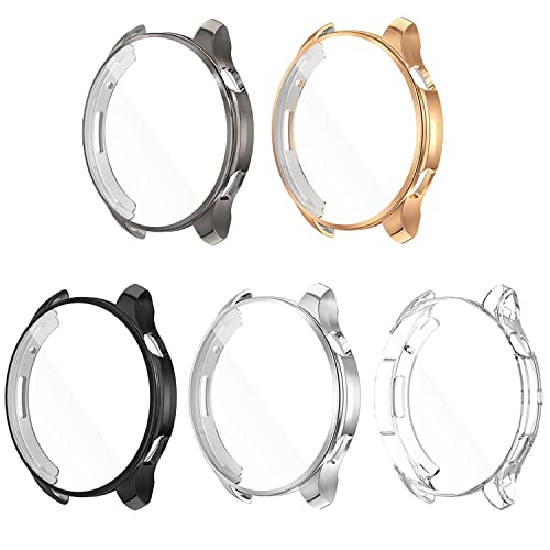 Blueshaweu Schutzhülle Kompatibel mit Amazfit GTR 4, Flexibles TPU Vollschutz mit Displayschutzfolie Kratzfest Displayschutz Schutz Hülle Für Amazfit GTR 4 Smartwatch (5 Pack) von Blueshaweu