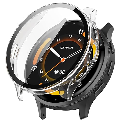 Blueshaweu Schutzhülle für Garmin Venu 3 Smartwatch, Hard PC hülle mit Glas Displayschutz kompatibel mit Garmin Venu 3 Smartwatch (transparent) von Blueshaweu