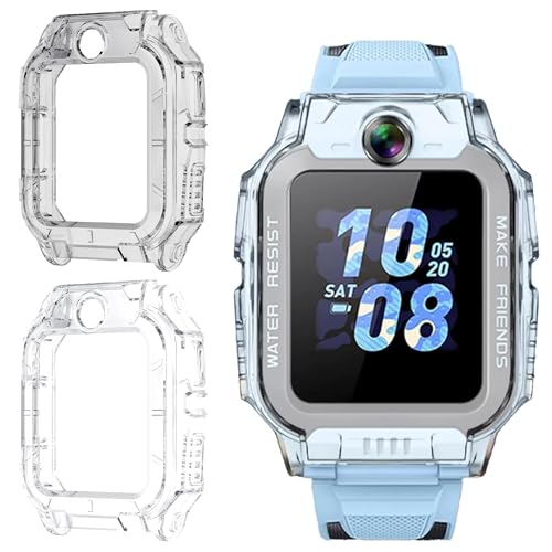 Blueshaweu Schutzhülle kompatibel Für imoo Watch Phone Z7, All-Around Case Ultra dünn TPU Schutz Hülle für imoo Smartwatch Kinder Watch Phone Z7 (schwarz+Transparenz) von Blueshaweu