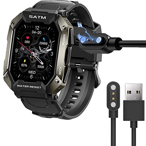 Blueshaweu Giaogor Ladekabel Kompatibel mit XINGHESF 2022 Smartwatch herren, Kabel Ladegerät Ladestaion für XINGHESF C20 /Slothcloud C20 Smartwatch (schwarz) von Blueshaweu