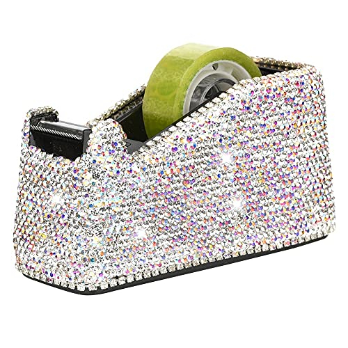 Blueshyhall Bling Bling Klebebandspender mit Strass, Klebebandspender Glitzer Diamant Klein, Bling Desktop Tape Dispenser, Klebebandspender Lustig(AB Mehrfarbig), ST-T1962 von Blueshyhall