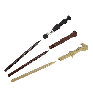 BlueSky Kugelschreiber-Set Harry Potter Zauberstabstifte farbsortiert, Schreibfarbe: schwarz, 3 St. von Bluesky