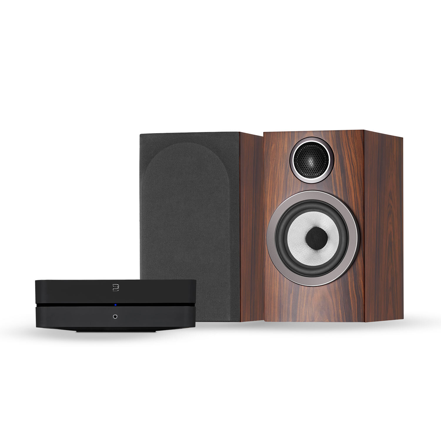Bluesound POWERNODE (N330) + Bowers & Wilkins 707 S3 Stereo-Anlage für TV von Bluesound