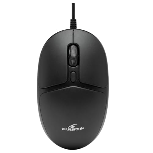 Bluestork Blue Stork – kabelgebundene Maus Ultra kompakt – Computermaus für beide Hände – Maus 1000 DPI – Kompatibilität PC & Mac – New 2024 von Bluestork