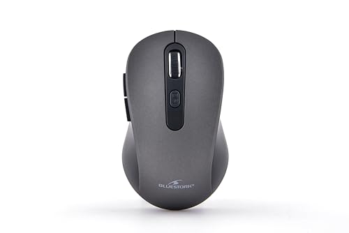 Bluestork - Kabellose Maus, wiederaufladbar, leise, USB-Empfänger, 2,5 GHz, kabellose Maus, 6 Tasten, ergonomisches Design, 800-1600 DPI, kompatibel mit PC, Mac, Laptop – Neu 2023 von Bluestork