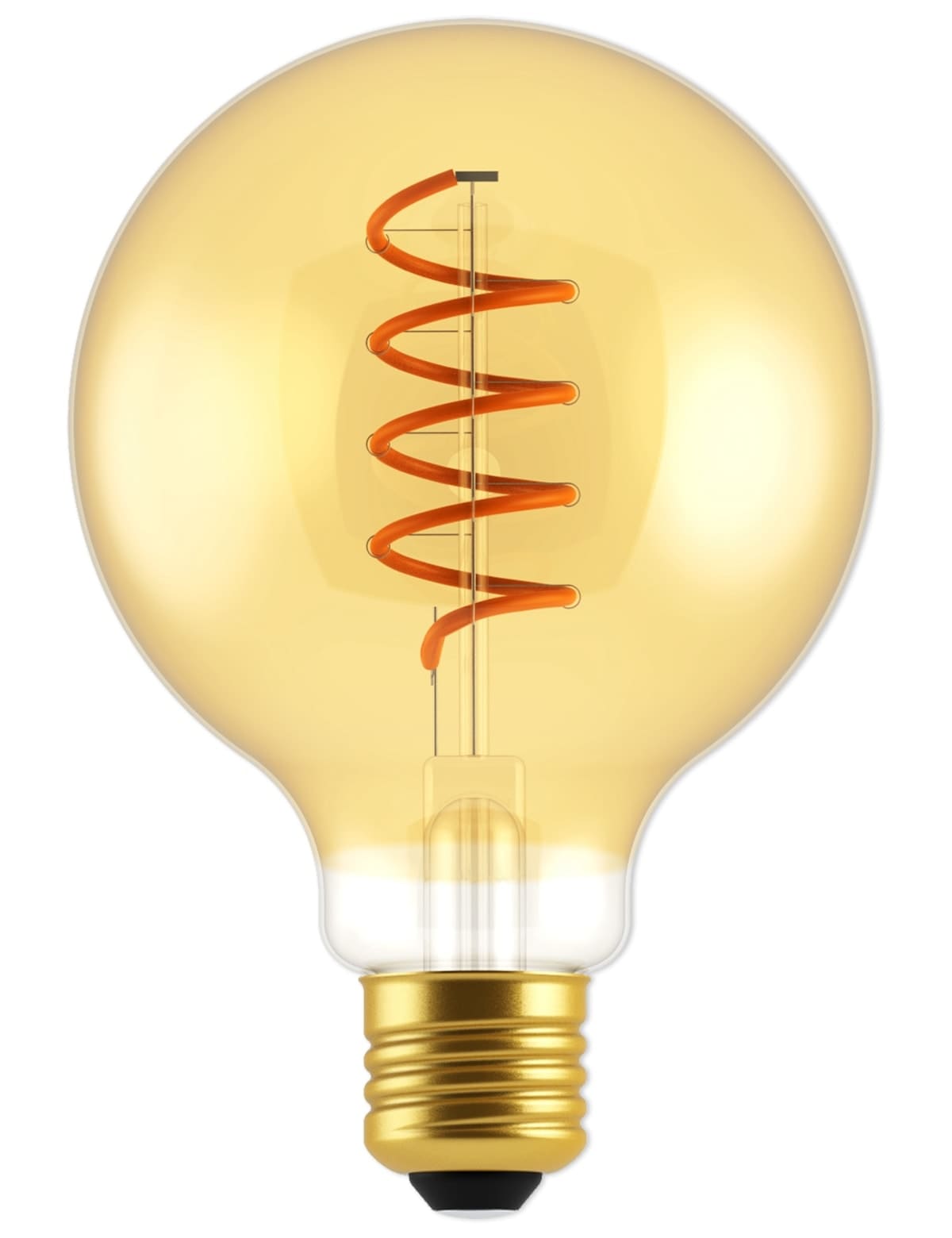 BLULAXA LED-Lampe, Vintage flex Filament, G95, 5W, 250lm, 1800K, gold von Blulaxa