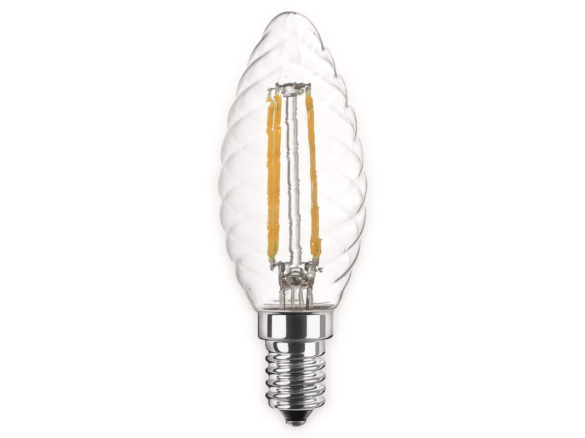BLULAXA LED-Lampe 49086 Kerze Filament, E14, EEK: F, 4,5 W, 470 lm, 2700 K, gedreht von Blulaxa