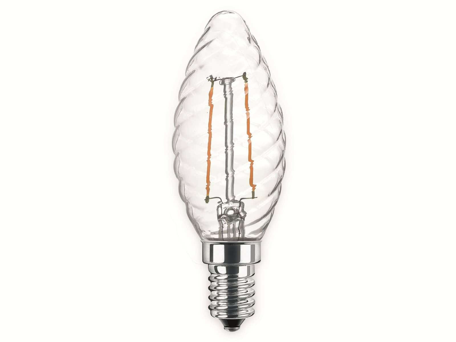 BLULAXA LED-Lampe 49087 Kerze Filament, E14, EEK: F, 2,5 W, 250 lm, 2700 K, gedreht von Blulaxa