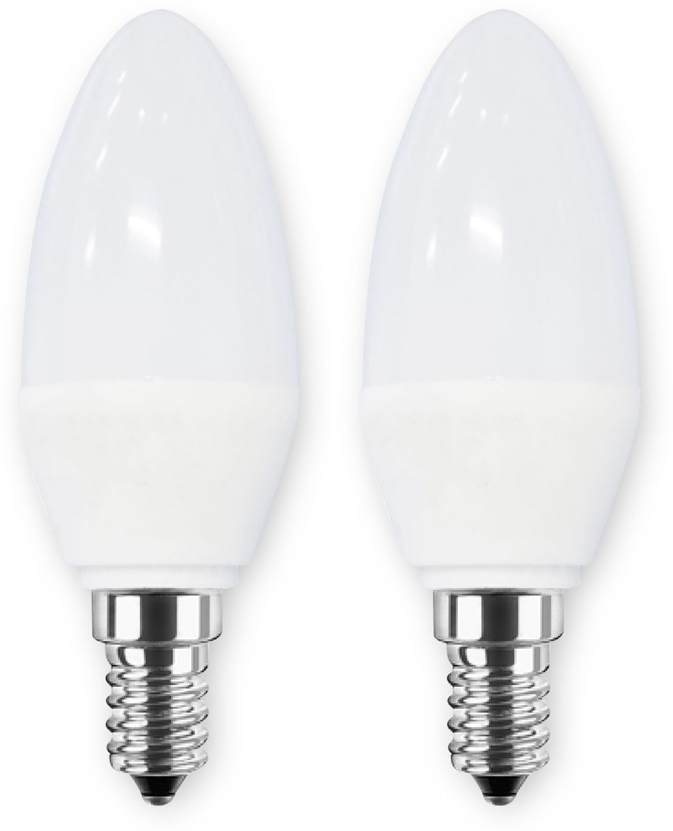 BLULAXA LED-Lampe Kerze, E14, 5 W, 470 lm, 2700 K, 2 Stück von Blulaxa