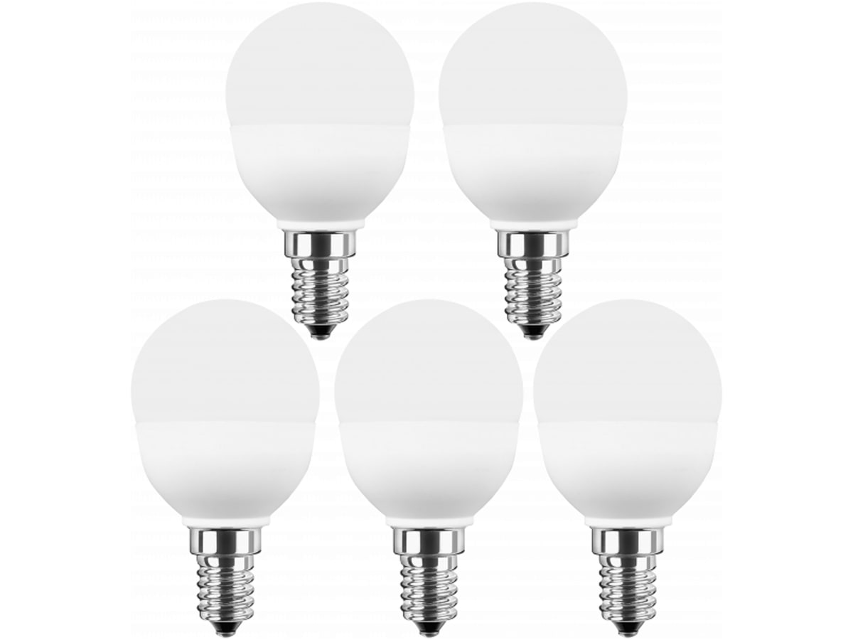 BLULAXA LED-SMD-Lampe, G45, E14, EEK: F, 5W, 470lm, 2700K, 5 Stück von Blulaxa