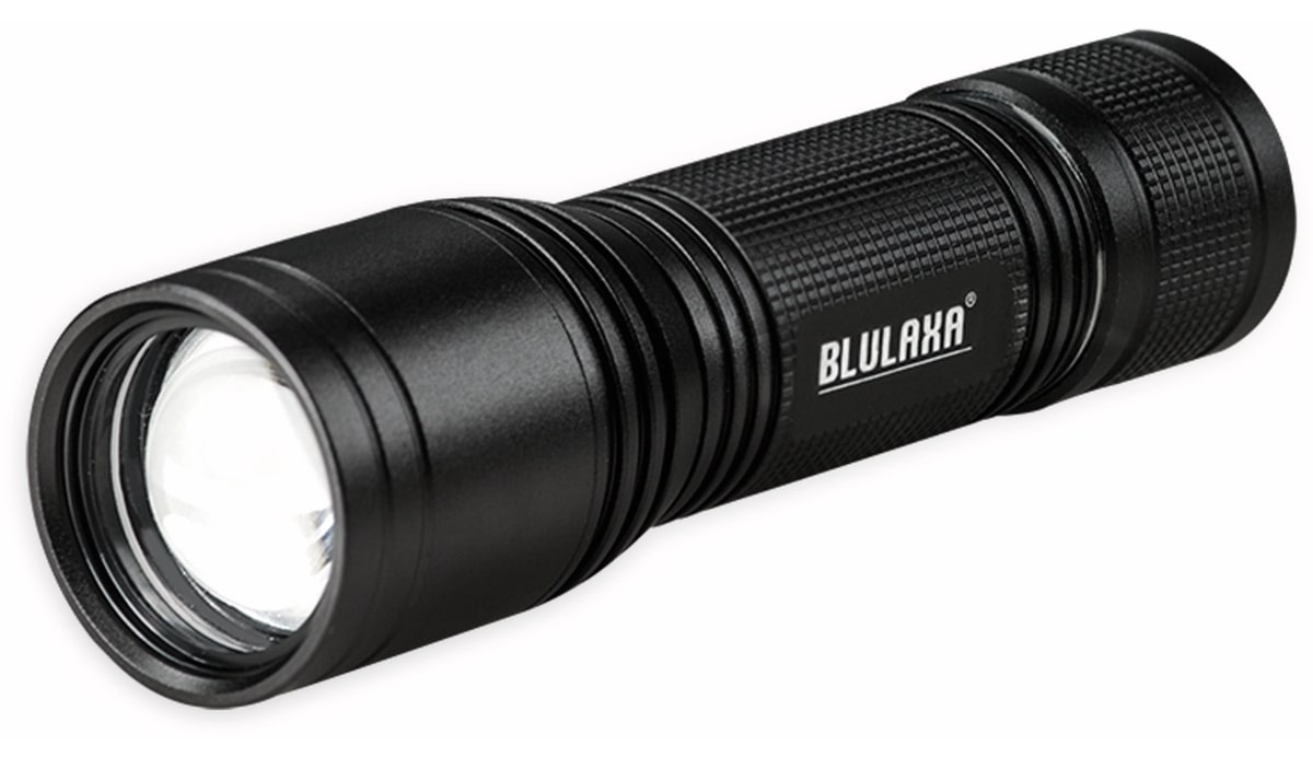 BLULAXA LED-Taschenlampe 47574, 5 W, 230 ml, Alu, schwarz von Blulaxa