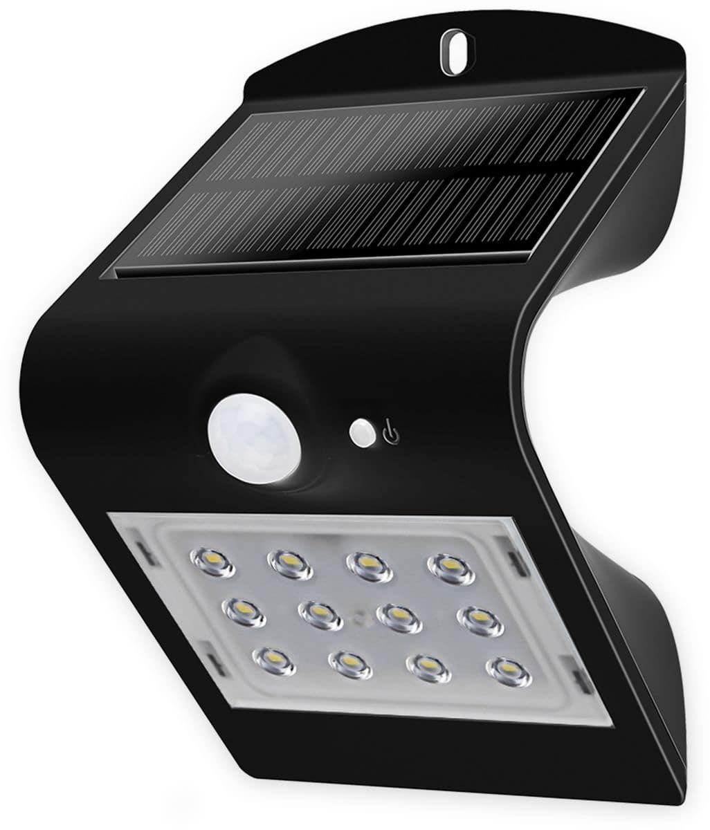 BLULAXA Solar-LED Wandleuchte 48873 mit Sensor, 1,5W, schwarz von Blulaxa