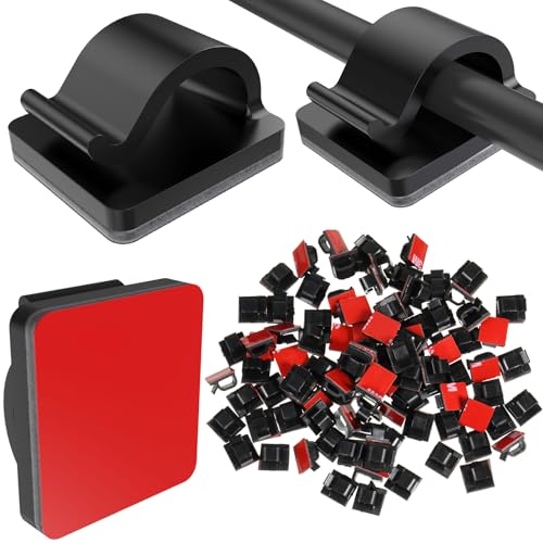 Blulu 100 Stück Außenlicht-Clips für Lichterkette, Selbstklebende Mini-Kabel-Clips, Drahtklammern, Haken, hängende Clips für Büro, Zuhause, Lichterkette, Weihnachtsdekoration, Kabelbänder (schwarz, Blulu 100 Stück Außenlicht-Clips für Lichterkette, Selbstklebende Mini-Kabel-Clips, Drahtklammern, Haken, hängende Clips für Büro, Zuhause, Lichterkette, Weihnachtsdekoration, Kabelbänder (schwarz, von Blulu